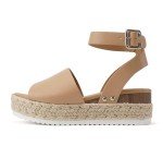 Men's Open Toe Buckle Espadrille Wedge Sandals