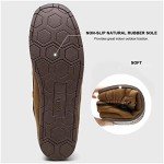 KOLILI Faux Fur Moccasins for Men - Slip On