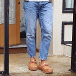 VLLy Moccasin Slippers for Men Microsuede Upper and Soft Plush Lining with Cloud-Like Comfort and Slip-Resistance Rubber Sole Brown Size 12 US