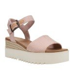TOMS Womens Diana Espadrille Casual Sandals Casual Mid Heel 2-3" - Pink - Size 8 B