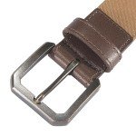 Carhartt Men's Casual Rugged Canvas Duck Belts, W/Antique Brass Buckle and Contrast Curdoroy Backing, Brown, 38