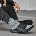 OOFOS OOahh Sport Flex Recovery Sandal, Black Matte - Women’s Size 13, Men’s Size 11