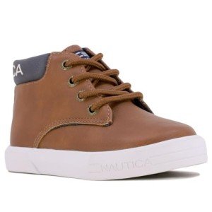 Nautica Kids Chukka Boot Lace-Up and Zipper Bootie Toddler Little Kids-Breakwharf Toddler-Tan Navy-9
