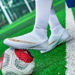 Wugehu Turf Soccer Shoes Mens Womens Indoor Soccer Cleats Fg Football Cleats Unisex Athletic Tf Training Football Boots C-White