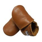 Mejale Baby Soft Soled Leather Moccasins Anti-Slip Infant Toddler Shoes First Walkers(Brown,18-24 Mos/5.9in)