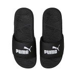 PUMA Mens Cool Cat 2.0 Slide Sandal, PUMA Mens black-PUMA Mens white, 10