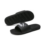 PUMA Mens Cool Cat 2.0 Slide Sandal, PUMA Mens black-PUMA Mens white, 10