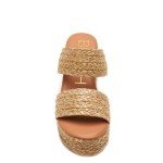 Coconuts by Matisse Womens Ocean Ave Platform Block Espadrille Casual Sandals Casual High Heel 3" & Up - Brown - Size 8 M