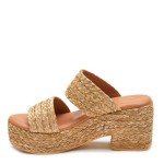 Coconuts by Matisse Womens Ocean Ave Platform Block Espadrille Casual Sandals Casual High Heel 3" & Up - Brown - Size 8 M