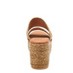 Coconuts by Matisse Womens Ocean Ave Platform Block Espadrille Casual Sandals Casual High Heel 3" & Up - Brown - Size 8 M