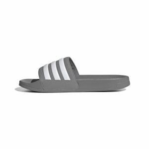 Adidas Men's Shower Slides in Grey/White Size 14