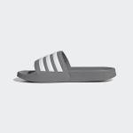 Adidas Men's Shower Slides in Grey/White Size 14