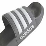 Adidas Men's Shower Slides in Grey/White Size 14