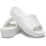 Crocs Women's Classic Slide | Platform Sandals, White, 10