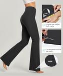 IUGA Bootcut Yoga Pants with Pockets for Women Wide Leg Pants High Waist Workout Pants Tummy Control Work Pants 4 Pockets