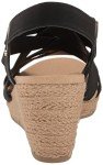 Dr. Scholl's Shoes Women's Everlasting Espadrille Platform Wedge Sandal,Black Smooth,8.5
