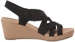 Dr. Scholl's Shoes Women's Everlasting Espadrille Platform Wedge Sandal,Black Smooth,8.5