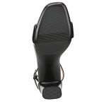 Naturalizer Womens Joy Ankle Strap Heeled Dress Sandal,Black Leather,7