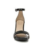 Naturalizer Womens Joy Ankle Strap Heeled Dress Sandal,Black Leather,7