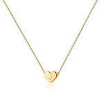 PAVOI 14K Yellow Gold Plated Mini Dainty Heart Initial Necklace | Slider Adjustable Necklace - 18" | Letter Necklaces for Women | J Initial