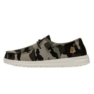 Hey Dude Women's Wendy Camo Size 6 | Women’s Shoes | Women’s Lace Up Loafers | Comfortable & Light-Weight