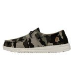 Hey Dude Women's Wendy Camo Size 6 | Women’s Shoes | Women’s Lace Up Loafers | Comfortable & Light-Weight