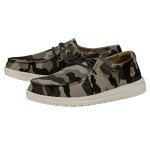 Hey Dude Women's Wendy Camo Size 6 | Women’s Shoes | Women’s Lace Up Loafers | Comfortable & Light-Weight