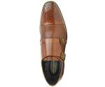 Asher Green Men's Cap Toe Double Monk Shoes