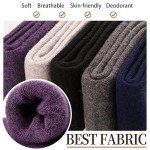 Merino Wool Socks for Women Hiking Warm Winter Thick Boot Thermal Cozy Crew Work Soft Ladies Socks Gift 5 Pack Stocking Stuffers（ Purple/Blue/Black/Grey/Dull Grey）