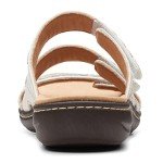 Clarks Collection Women's Laurieann Cove flats-sandals, White Leather, 9 Medium US