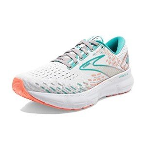 Brooks Women's Glycerin 20 Neutral Running Shoe - Oyster/Latigo Bay/Coral - 8.5 Medium