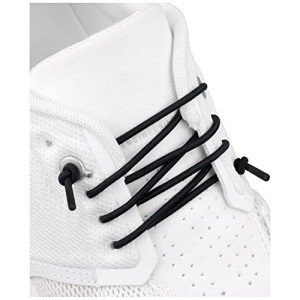 Endoto Elastic Shoelaces for ON Cloud 5 No Tie Replacements Shoes Laces Stretchy Bungee Running Training(Color:Black,Size:18Inch)