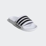 adidas Unisex Shower Slide Sandal, White/Core Black/White, 10 US Men