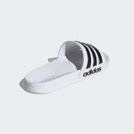 adidas Unisex Shower Slide Sandal, White/Core Black/White, 10 US Men