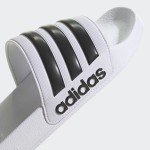 adidas Unisex Shower Slide Sandal, White/Core Black/White, 10 US Men