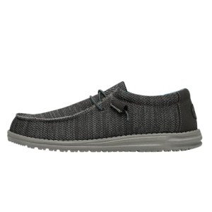 Hey Dude Men's Wally Sox Charcoal Men's 11 & Women's 13 | Men's Loafers | Men's Slip On Shoes | Comfortable & Light-Weight