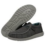 Hey Dude Men's Wally Sox Charcoal Men's 11 & Women's 13 | Men's Loafers | Men's Slip On Shoes | Comfortable & Light-Weight