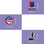 Wlyosvje 10Pcs Running Shoe Charms for Clog Sandals, Jogging Sports Decoration Charms