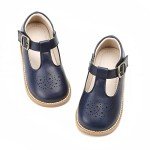 Navy Blue Mary Jane Dress Shoes for Girls