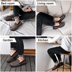 Telifor Mens Warm Fuzzy Moccasin House Slippers, Comfy Winter Slip on Memory Foam Indoor Bedroom Slippers for Men, Cozy Fluffy Plush Fur Lining Man Home Houseshoes Non-Slip