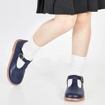 Navy Blue Mary Jane Dress Shoes for Girls