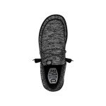 Hey Dude Wally Sport Knit Black/Black Size 11 | Men's Loafers | Men's Slip On Shoes | Comfortable & Light Weight
