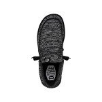 Hey Dude Wally Sport Knit Black/Black Size 11 | Men's Loafers | Men's Slip On Shoes | Comfortable & Light Weight