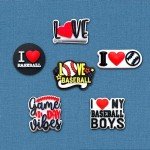 Xaldrichasta Baseball Shoe Charms for Clog Different Matching Sandals Wristbands Bracelets, Sports Ball Shoe Charms Decorations for Kids Teens Adults Party Gifts