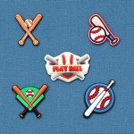 Xaldrichasta Baseball Shoe Charms for Clog Different Matching Sandals Wristbands Bracelets, Sports Ball Shoe Charms Decorations for Kids Teens Adults Party Gifts