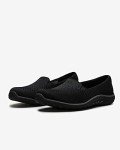 Skechers Womens Reggae Fest - Willows Loafer Flat, Black Mesh, 9 US