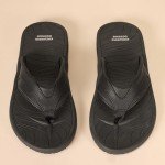Amazon Essentials Men's Flip Flop Sandal, Black, 11