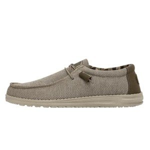 Hey Dude Men's Wally Sox Beige Men's 9 & Women's 11 | Men's Loafers | Men's Slip On Shoes | Comfortable & Light-Weight