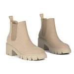 Athlefit Men's Chelsea Boots Chunky Heel Booties