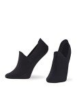 HUE Women's Perfect Edge Cotton Loafer Liner Socks, Black - 3 Pair Pack, One Size